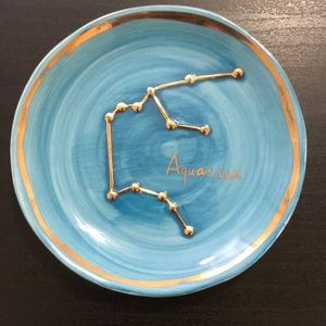 Aquarius Constellation Jewelry Dish